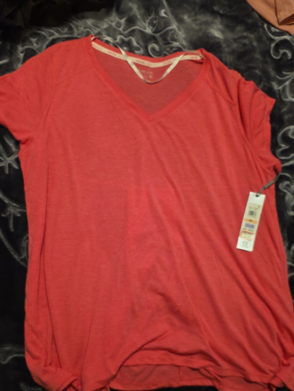 Women's V-Neck Short Sleeve Top - Hot Pink